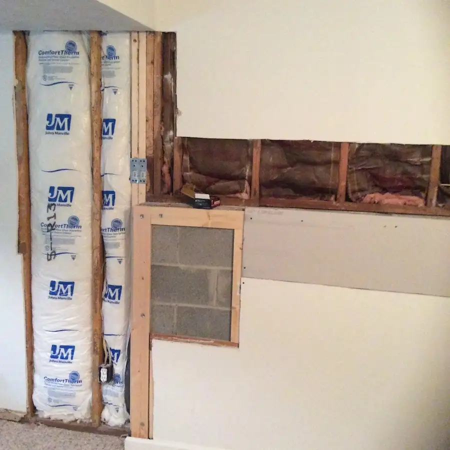 Wall insulation replacement during Contents Cleaning & Restoration in Pittsgrove